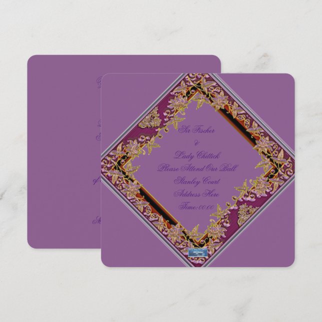 Tarjetas planas 11Pur(AmethystWreathe)RFPMDesigns  (Anverso / Reverso)