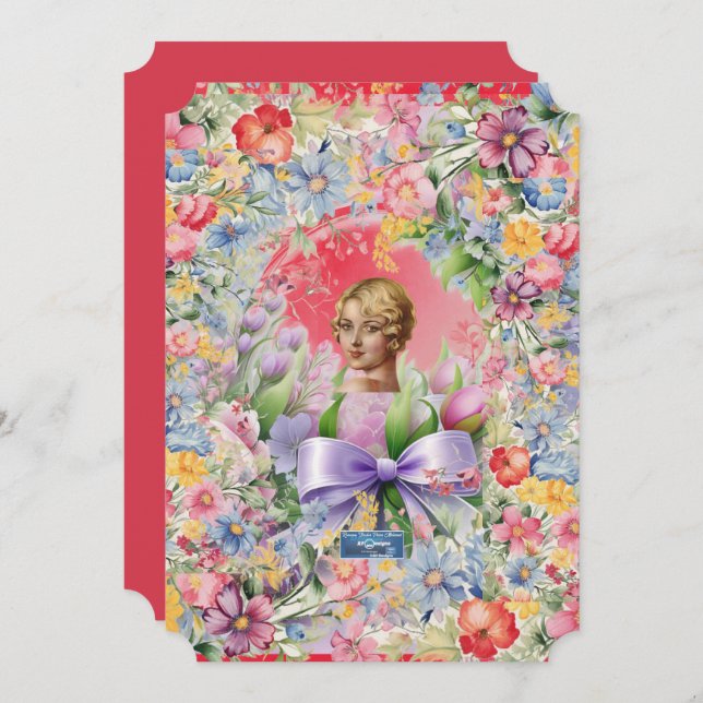 Tarjetas Planas 12 Rojas (Cameo Garden) RFPMDesign (Anverso / Reverso)