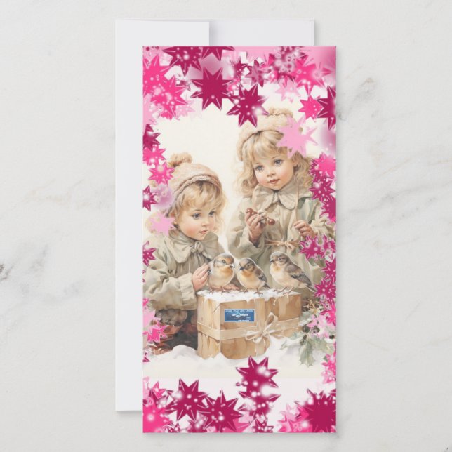 Tarjetas planas 14 (PinkSnowFlakes) RFPMDesigns ©️ (Anverso)