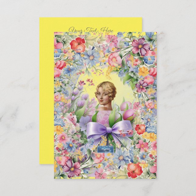 Tarjetas Planas 1 Amarillo(Cameo Garden)RFPMDesign (Anverso / Reverso)