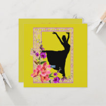 Tarjetas planas 1 amarillo (danza primavera)RFPMDe