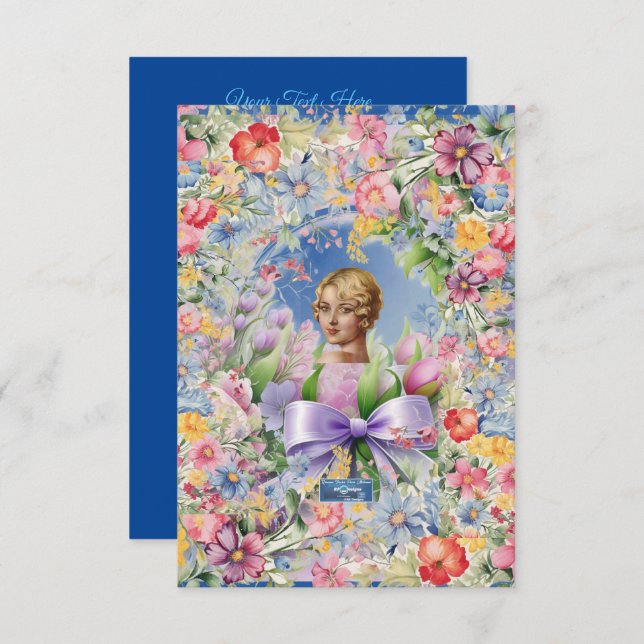 Tarjetas planas 1 M-Azul(Cameo Garden)RFPMDesigns️ (Anverso / Reverso)