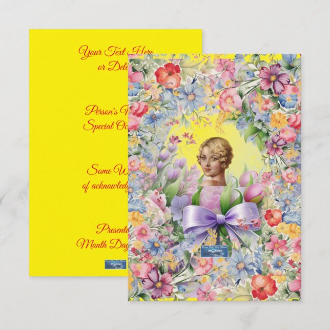 Tarjetas Planas 1B-Amarillo(CameoGarden)RFPMDiseño (Anverso / Reverso)