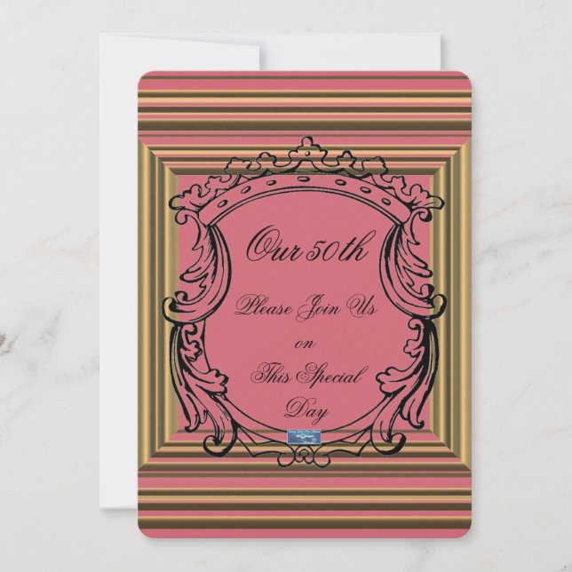 Tarjetas planas 3 P.Pink(GoldenFrames)RFPMDesigns  (Anverso)