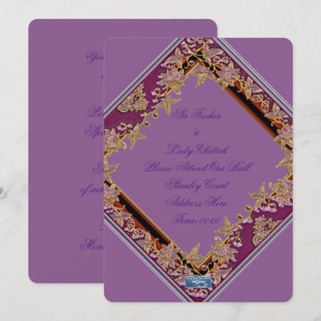 Tarjetas planas 3 Pur(AmethystWreathe)RFPMDesigns  (Anverso / Reverso)