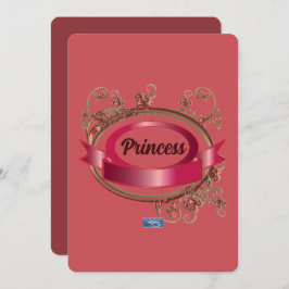 Tarjetas planas 3 rosadas (princesa rosa)RFPMDesig
