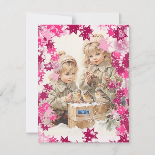 Tarjetas planas 7 (PinkSnowFlakes) RFPMDesigns ©️  (Anverso)