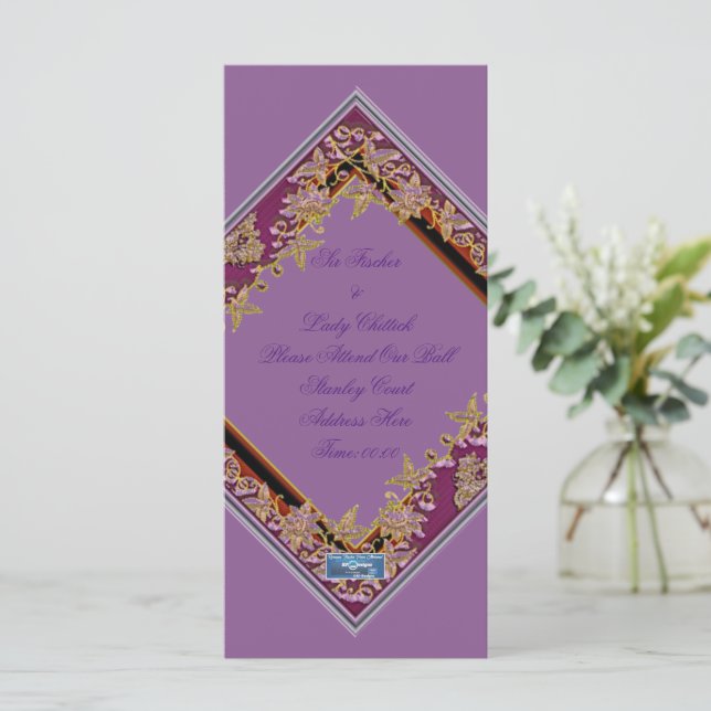 Tarjetas planas 8 Pur(AmethystWreathe)RFPMDesigns  (Anverso de pie)