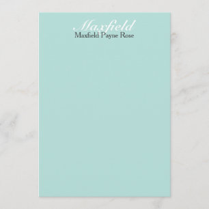 Tarjetas planas Caspio Blue de elegancia sencilla