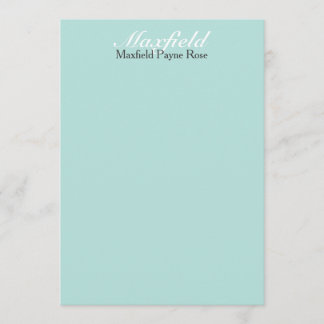 Tarjetas planas Caspio Blue de elegancia sencilla