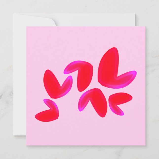 Tarjetas planas con corazones (Anverso)