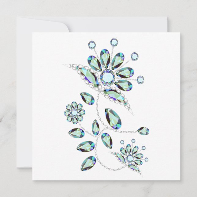 Tarjetas planas con filigrana Gem Stone Gold (Anverso)