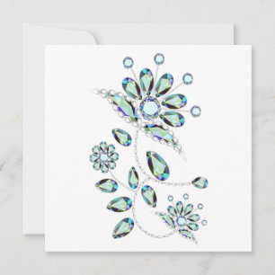 Tarjetas planas con filigrana Gem Stone Gold