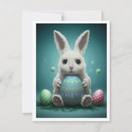 Tarjetas Planas con Gráficos de Conejo de Pascua