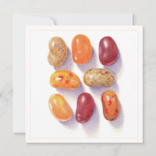TARJETAS PLANAS CUADRADAS DE 5,25" CON JELLY BEANS
