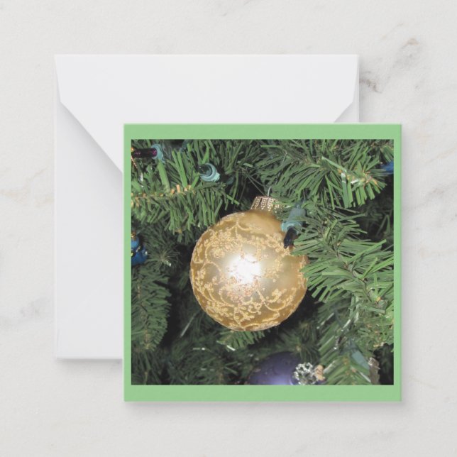 Tarjetas planas de adorno de Navidad (Anverso)