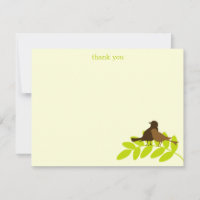 Tarjetas Planas de Agradecimiento Siluetas de Jard