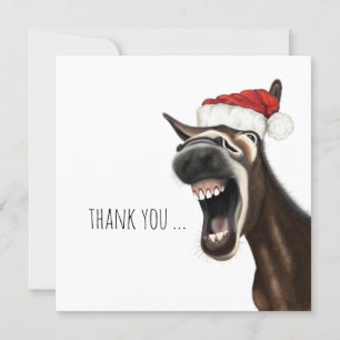 Tarjetas Planas de Burro de Navidad, Gracias