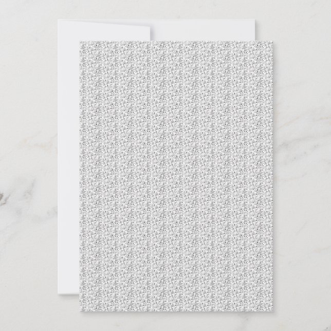 Tarjetas Planas de Fiesta | Patrón Floral Elegante (Anverso)