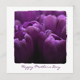 Tarjetas planas de fotografía floral para madres