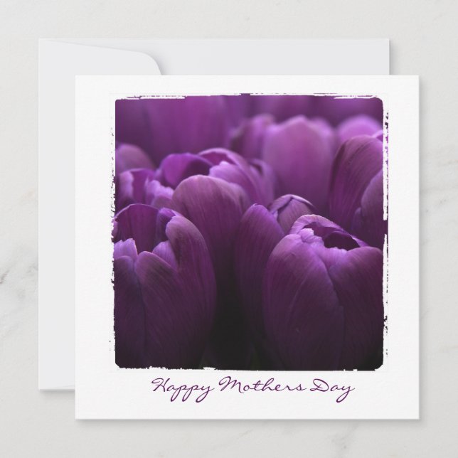 Tarjetas planas de fotografía floral para madres (Anverso)