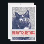 Tarjetas planas de fotos de Mascota de Navidades M<br><div class="desc">Estas tarjetas de vacaciones "Navidades Meowy" son festivas,  elegantes y perfectas para esta temporada de Navidades.</div>