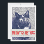 Tarjetas planas de fotos de Mascota de Navidades M<br><div class="desc">Estas tarjetas de vacaciones "Navidades Meowy" son festivas,  elegantes y perfectas para esta temporada de Navidades.</div>
