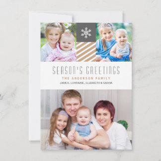 Tarjetas planas de fotos navideñas de Navidades de