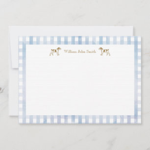 Tarjetas planas de grifo de Gingham