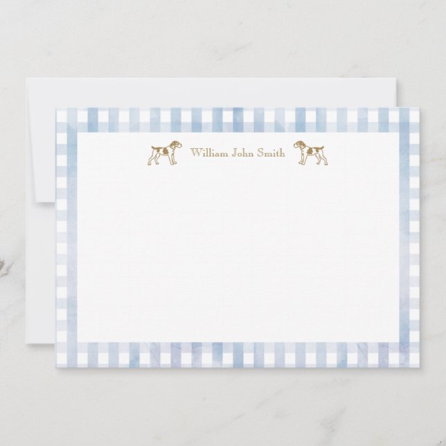 Tarjetas planas de grifo de Gingham (Anverso)