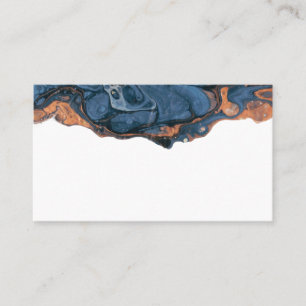 Tarjetas PLANAS de mármol azules pintadas a mano