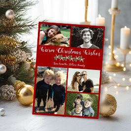 Tarjetas planas de Navidades Starfish collage de f