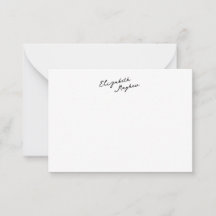 Tarjetas planas de notas con monograma de nombre e