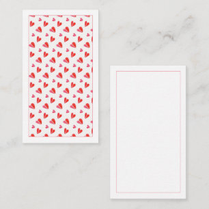 TARJETAS PLANAS EN BLANCO 3,5x2 CORAZONES MINIATUR