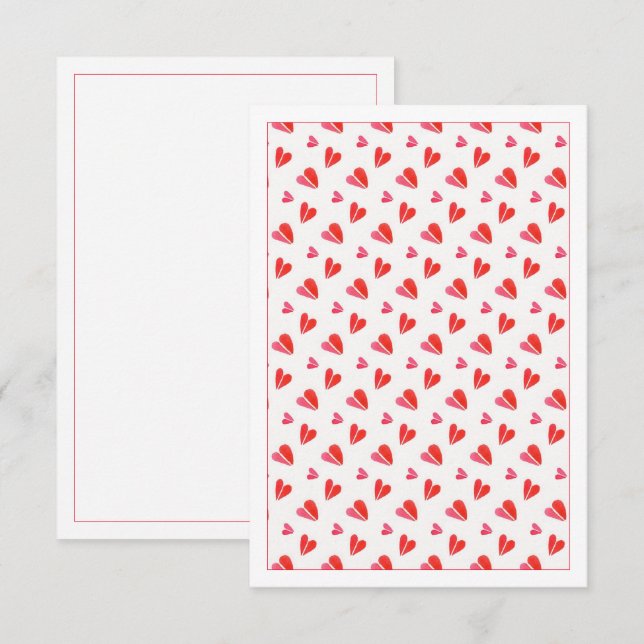 TARJETAS PLANAS EN BLANCO 3.5x5 CORAZONES MINIATUR (Anverso / Reverso)