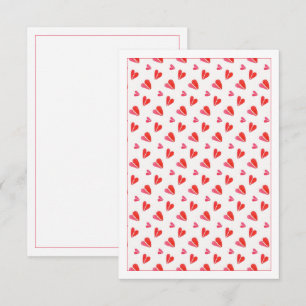 TARJETAS PLANAS EN BLANCO 3.5x5 CORAZONES MINIATUR