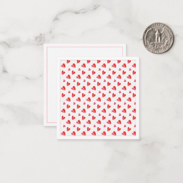 TARJETAS PLANAS EN BLANCO MINI CORAZONES 2,5X2,5 (Anverso/Reverso In Situ)