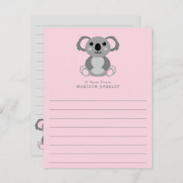 Tarjetas planas estatiarias cortas de Koala Bear K