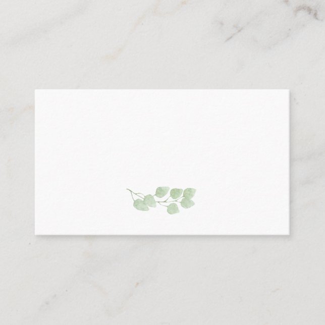 Tarjetas planas Minimalistas Eucalyptus (Anverso)