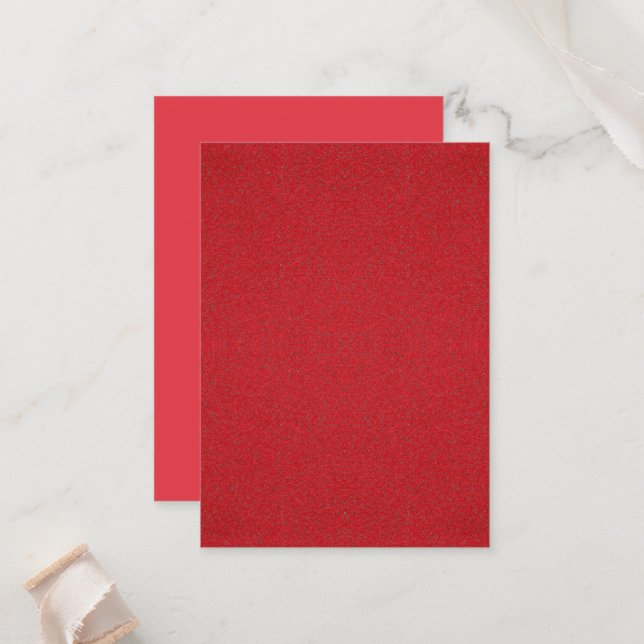 Tarjetas planas rojas de dos tonos – Personalizabl (Anverso/Reverso In Situ)