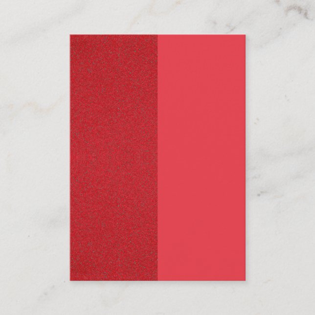 Tarjetas planas rojas de dos tonos – Personalizabl (Anverso)