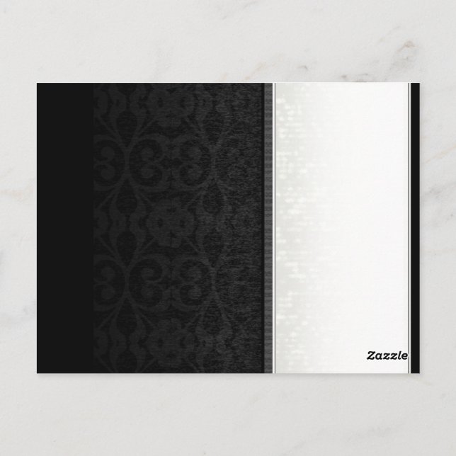 Tarjetas plegables BLANK Black & White Gold Match (Reverso)