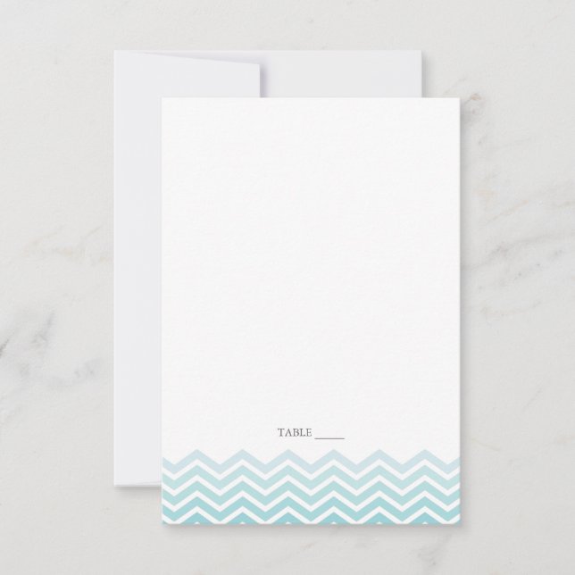 Tarjetas plegables Chevron - Aqua (Anverso)