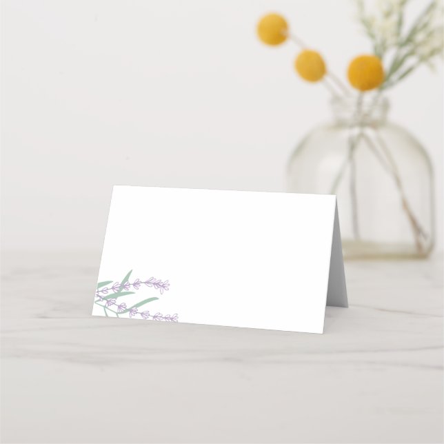 Tarjetas plegables con flores de lavanda (Anverso)