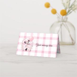Tarjetas plegables editables de fiesta de Minnie m