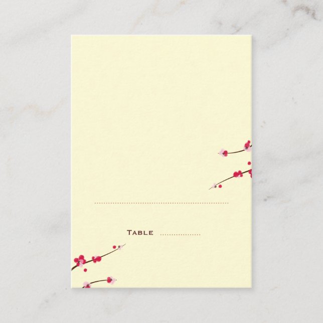 Tarjetas plegadas con flores de cerezo (Anverso)