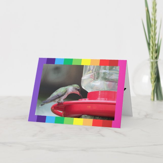 Tarjetas plegadas de cumpleaños felices con foto ú (Anverso)