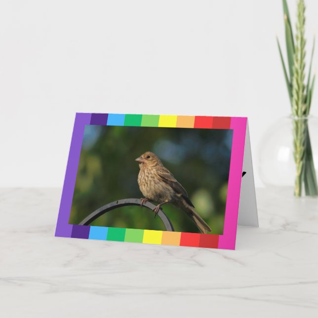 Tarjetas plegadas de cumpleaños felices con foto ú (Anverso)