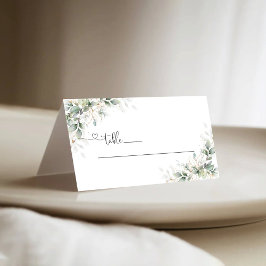 Tarjetas plegadas del Boda floral Eucalyptus Gold