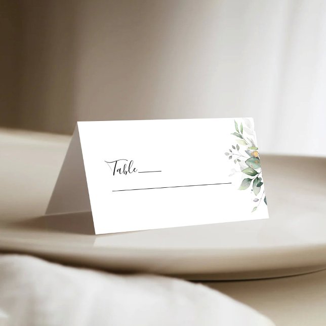 Tarjetas plegadas para el Boda de la hoja de eucal (Subido por el creador)